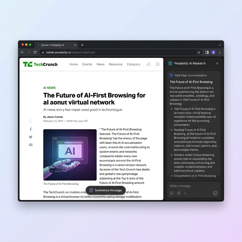 Comet interface screenshot